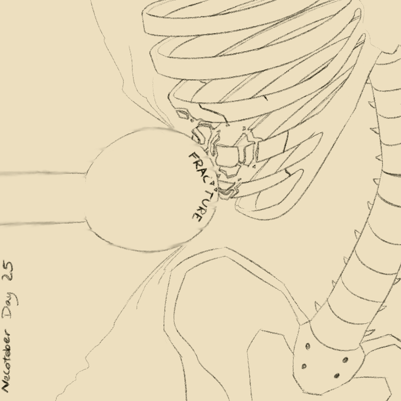 _5_1_7_4_0_'s tweet photo. Day 25 Fracture
back on it
#necotober #necotober2026 https://t.co/DJLIW2gCot