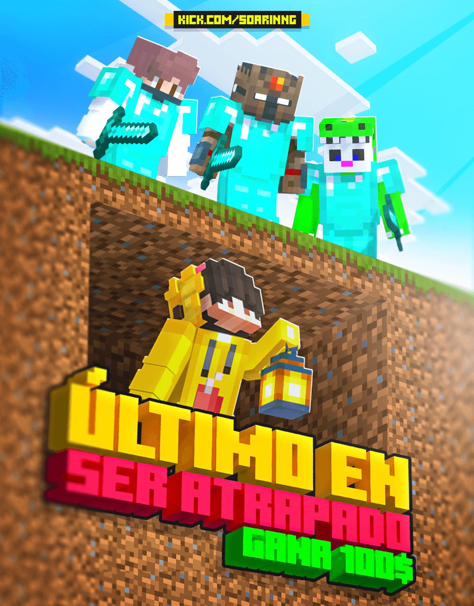 Soaringchuu's tweet photo. Busco a 200 Jugadores en minecraft para una dinámica hoy a las 6:00 p.m 🇲🇽 por mi canal de kick

El último en ser encontrado GANA 100$ https://t.co/Ed56ZkovEm