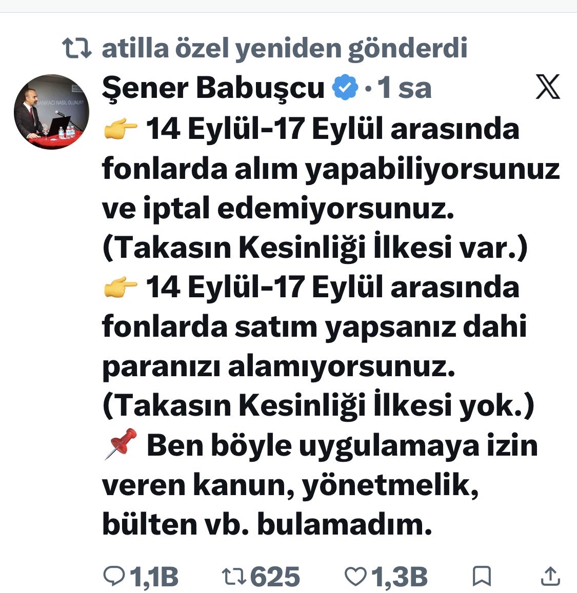Faik19671967's tweet photo. @avabdullahguler PBLK statüsündeki yatırımcıların kazanılmış hakları korunmalıdır!

Satış emrini önceden vermiş yatırımcılar için kanun teklifine açık ve bağlayıcı bir madde eklenmesini bekliyoruz.

Hukuki güvenlik, sermaye piyasasının temelidir! #CumhurbaşkanımPBLKHaktır https://t.co/VwQUCSEFxh
