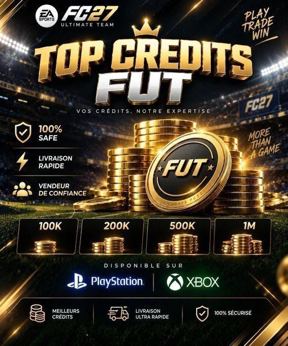 TopCreditsFuT's tweet photo. 🚨🚨🚨 STOCK DISPO  🚨🚨🚨              

Ameliore ton équipe pour Futchampion    

Go DM pour toutes informations 📩 https://t.co/R8RcUCTNDC