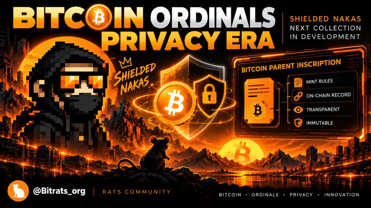Bitrats_org's tweet photo. 🛡️ Bitcoin Ordinals Watch

@Ob1_Wan_Satoshi says the next collection after @ShieldedNaka is coming to the Shielded Launchpad.

Mint rules will be locked in a parent inscription.

Real innovation or added complexity for collectors? 👀

#Bitcoin #Ordinals #NFT https://t.co/3b649ppQX6