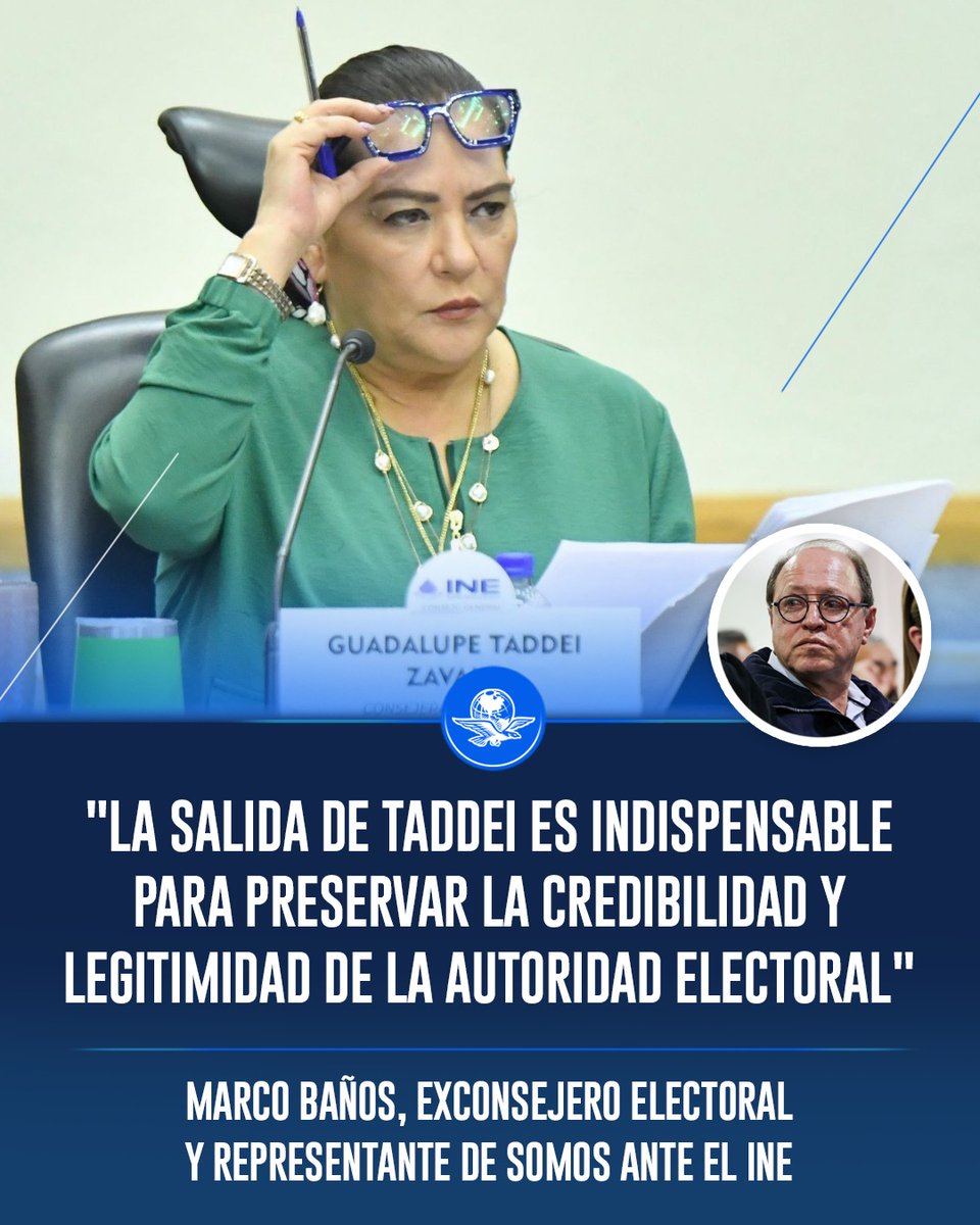 El_Universal_Mx's tweet photo. 🗣️ 🗳️ Baños consideró insostenible que Taddei se quede mientras también se realiza la entrega de información que llegue a solicitar la ASF, que anunció una investigación en curso por encontrar varios indicios de corrupción durante su gestión al frente del INE

https://t.co/tv6YJTDmR7