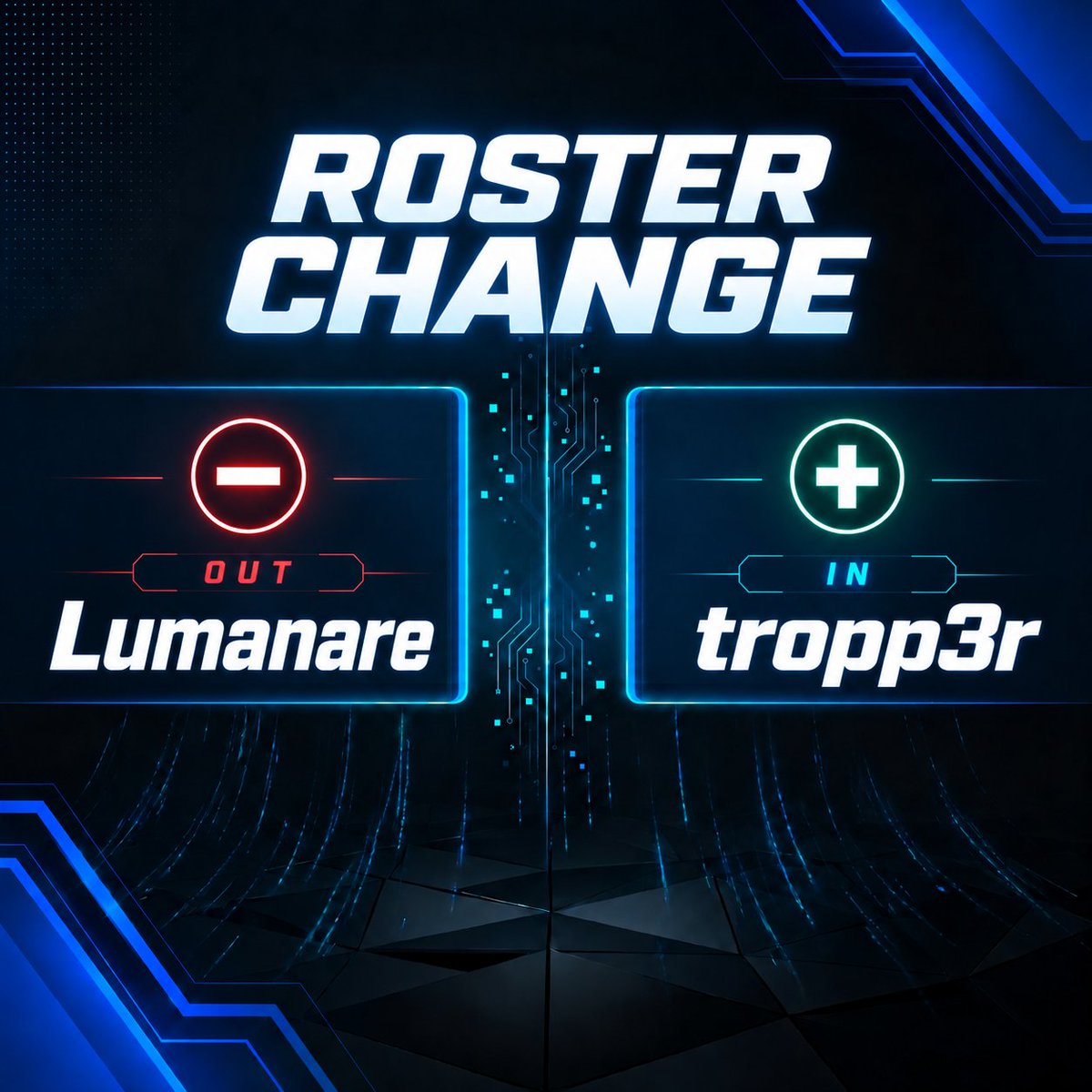 NextUP_CS's tweet photo. 🔄 ROSTER CHANGE

We would like to thank you for everything @Lumanare_ and wish you all the best for the future! 🤝

At the same time, we're excited to welcome @tropp3r to the team! 🔥

Let's make it a great journey! https://t.co/fbMpuIaqX0