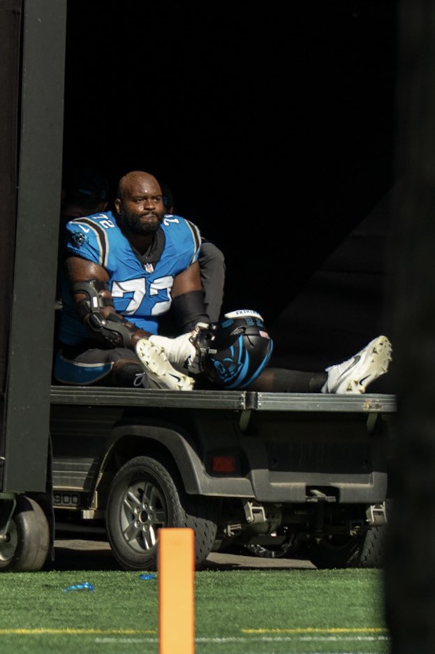 KeepBlitzin's tweet photo. Taylor Moton downgrade to OUT with an ankle and fibula injury. https://t.co/1AJBZ5wcdQ