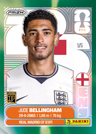paninitracker's tweet photo. ⚽ Jude Bellingham #1/5 SOLD for $200.00 (0.09 ETH)

2026 Panini NFT Prizm FIFA World Cup Stickers · Base Prizms Green

Buyer: rekenil 👤 https://t.co/0dfU7ZLibi

See more #JudeBellingham for sale 👉 https://t.co/gq9573ZGCi

#whodoyoucollect #nft #PaniniNFT #PaniniBlockchain https://t.co/DJH4Ynd3QJ