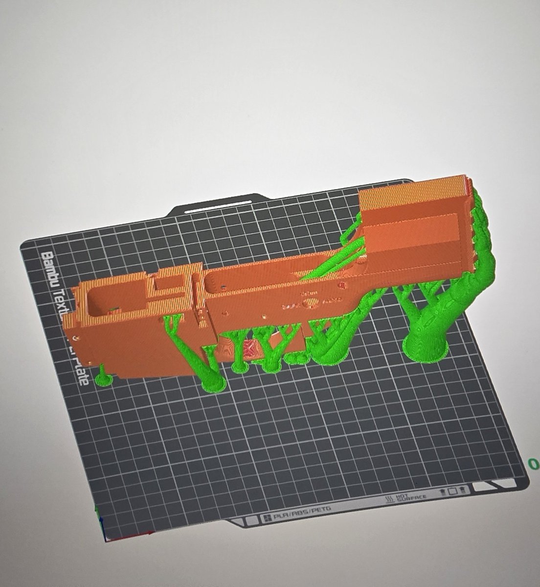 Ye_Is_Right's tweet photo. It's cheap filament, gonna give it a whirl. The FTN. 6 came out decent.

20hr print here we go. https://t.co/PsETlsfmIJ