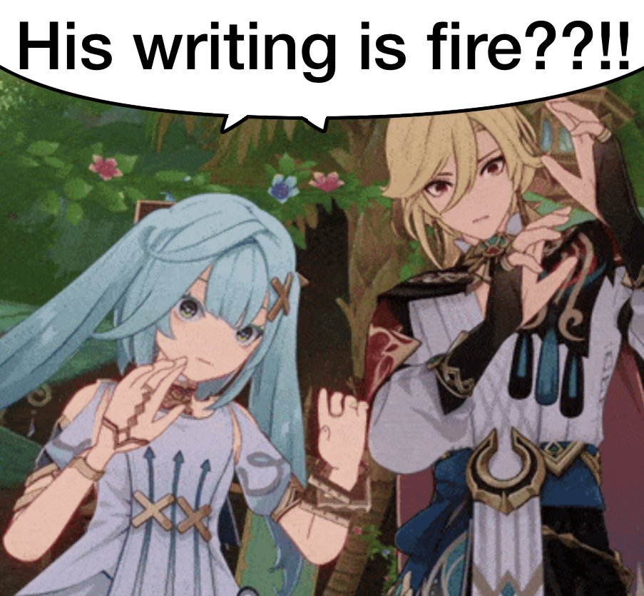 princessribbon_'s tweet photo. How Cyno expects everyone to react whenever he says anything https://t.co/lei1TctDE8