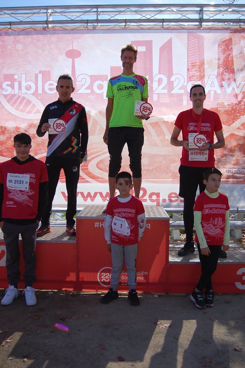 jorgitoramos22's tweet photo. ¡3º en la VI Carrera #HazVisible22q! Estoy muy feliz de hacer podio en esta carrera tan bonita que visibiliza una enfermedad rara y que necesita nuestro apoyo. 
Ha sido una mañana muy bonita en el Parque Juan Carlos I con un circuito muy divertido mixto entre asfalto y tierra https://t.co/ZAB3BCJuZo