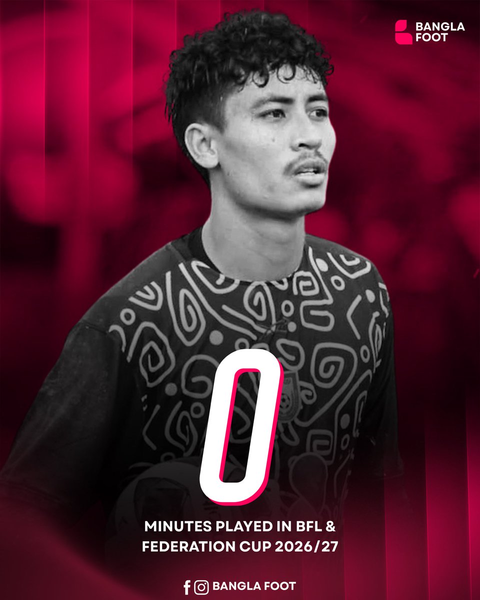 OriginFoot_bd's tweet photo. ๐ง๐ฉ Is Mitul Marma ready for the SAFF Championship stage? ๐
After featuring for 0 minutes in the BFL & Federation Cup 2026/27, does he deserve a call-up to the Bangladesh national team?
#BanglaFoot #BangladeshFootball #SAFFChampionship https://t.co/Dyqm9x3bF2