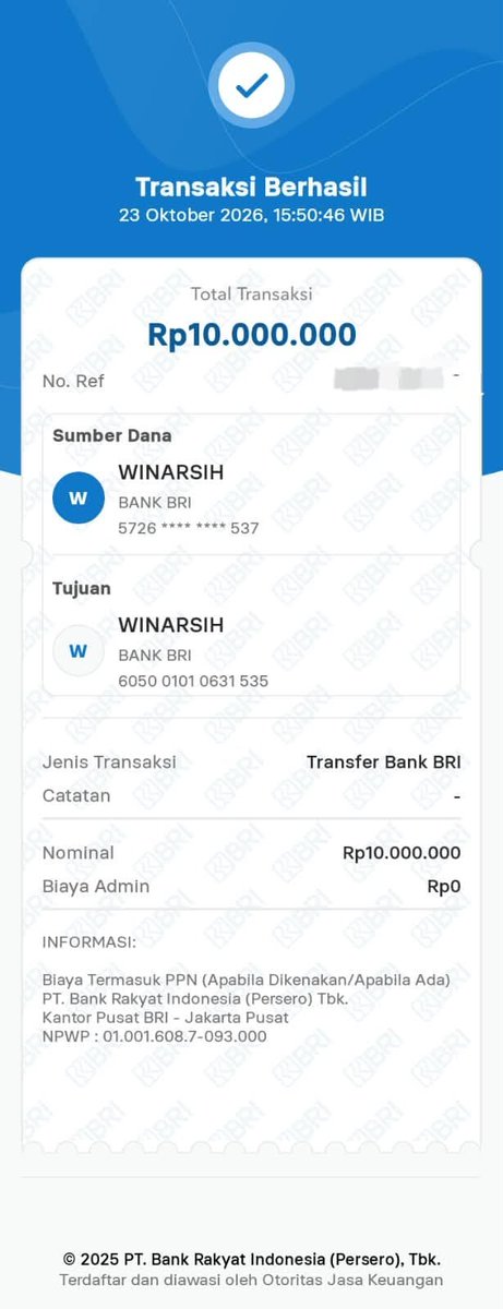 serinacov's tweet photo. dear warga x tolong dong yang merasa ada tf an nyasar atau kenal dengan rekening penerima atas nama winarsih segera hubungi saya, ibu saya salah transfer uang... mohon tolong segera di bantu 🥺🥺 @BANKBRI_ID @bank_indonesia @kominfodiy https://t.co/r7Fx388Dwc