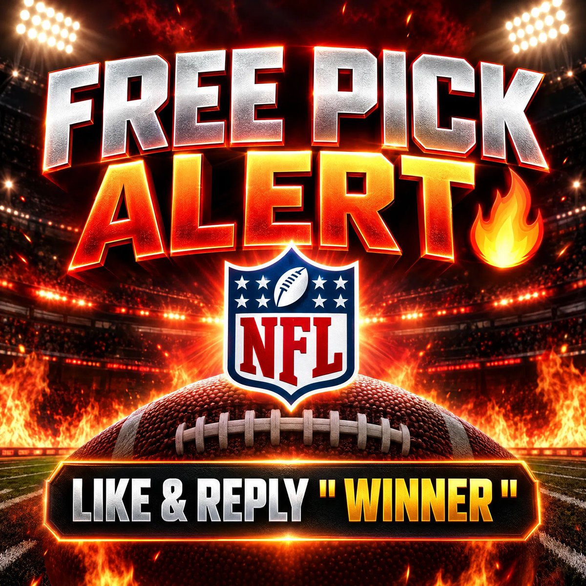 BobSportsBets's tweet photo. FREE PICK ALERT 🔥  

LIKE &amp; REPLY " WINNER " 

🔹️MUST BE FOLLOWING

#Gambling𝕏 #mlb #sportsbettor #bobsportsbets #prizepicks #picks #ncaaf #freepick #nfl https://t.co/blEtEU8Q3l