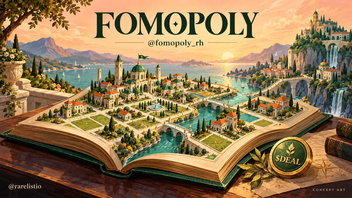 elenalin01's tweet photo. A plot of land is an easy idea to picture. That gives Fomopoly an accessible starting point.

Join and Earn: https://t.co/9Sh4JVrSGA

@fomopoly_rh builds its proposed onchain game around a city divided into plots. According to its official materials, land produces DEAL, while its posts introduce stocks and property trading.

For me, that familiar setting helps make the concept easier to discuss. Ownership, exchange, and production each have a place in the same city, giving readers something concrete to imagine while learning about the project.

The next step is showing how those familiar ideas translate into actual play. A clear demonstration could reveal the choices available and the consequences behind them.

Fomopoly has also acknowledged its collaboration with @rarelistio, connecting its introduction to a wider discovery community.

My verdict: the land theme makes a strong first impression. I’m interested in seeing the team give that recognizable premise equally understandable mechanics.