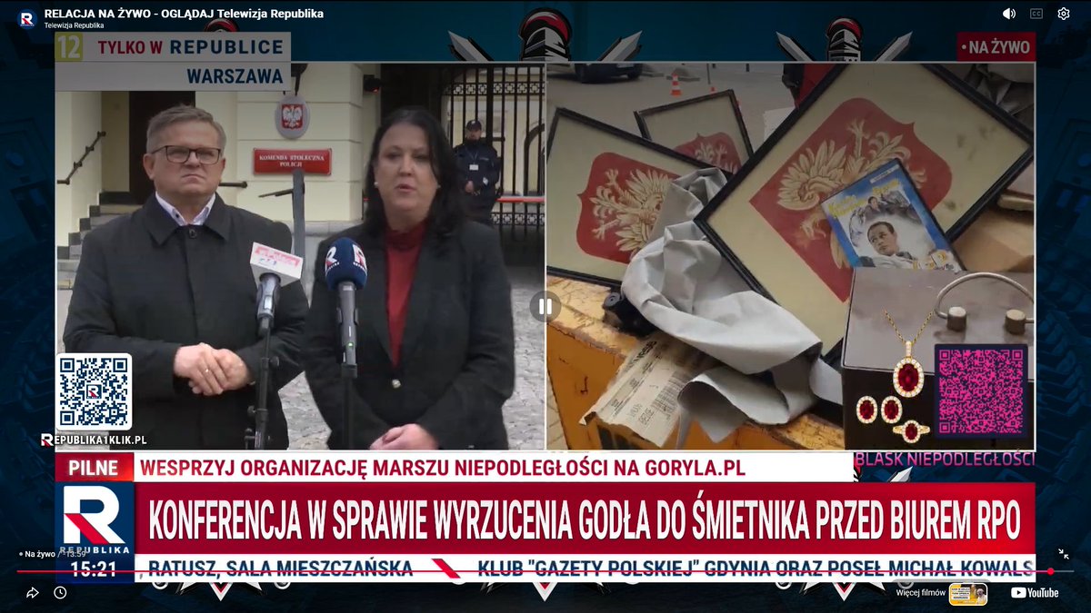 szef_dywizji's tweet photo. Politycy PiS, Anita Czerwińska i Wojciech Skurkiewicz złożyli zawiadomienie o możliwości popełnienia przestępstwa przez Rzecznika Praw Obywatelskich w związku ze skandaliczną sytuacją wyrzucenia Godła RP do śmietnika 

Dziękuję w imieniu wszystkich oburzonych tą haniebną akcją Polaków