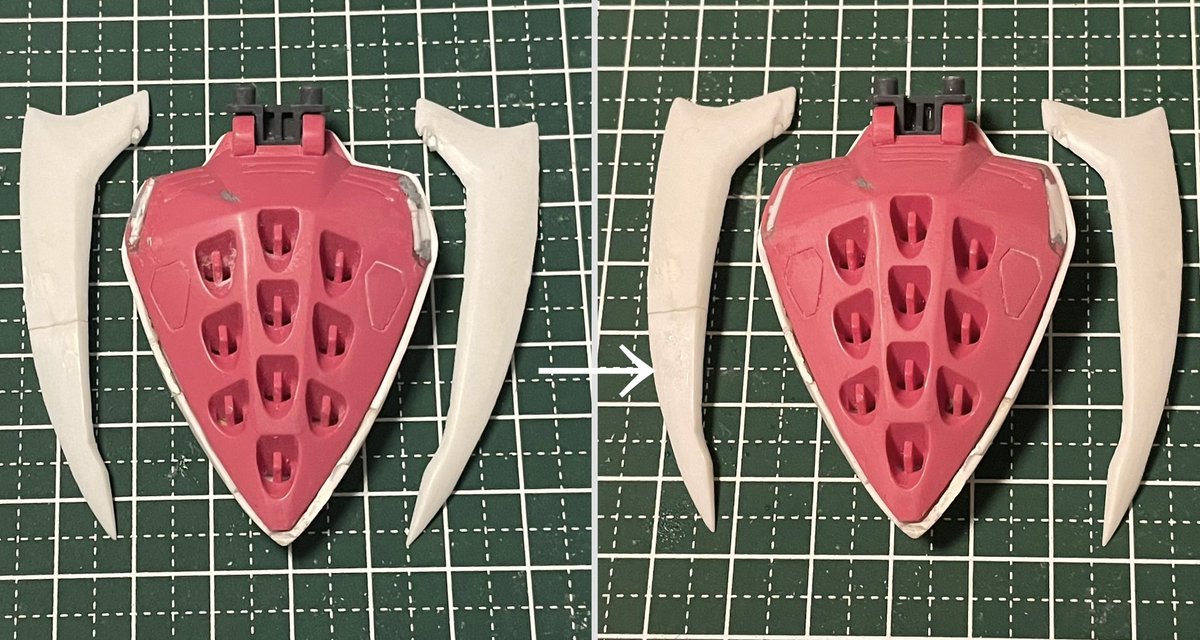 009Labomen's tweet photo. 穴はプラ板で埋め。ガードも同様。
やってみれば簡単、やるまでがすごく億劫。
で、削ること15分。なんとか整いました。
あとはここにピンを挿して、固定したらを残してる。今はもうそんな気力が無いー。 https://t.co/1HktpyJHjS