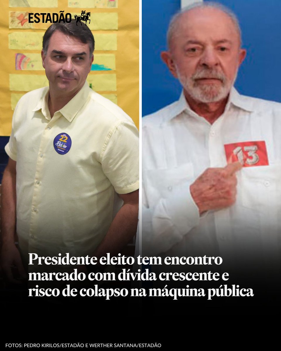 Estadao's tweet photo. ECONOMIA 💰 O governo brasileiro precisa desembolsar atualmente R$ 1,182 trilhão em um ano para pagar os juros da dívida pública. 

O valor mostra o tamanho do desafio fiscal que o presidente eleito terá pela frente. Com as despesas com juros acima de R$ 1 trilhão, o escolhido nas urnas precisará controlar gastos para diminuir a pressão sobre serviços públicos e investimentos.

🔗 Saiba mais no https://t.co/NLKuy1BCB9