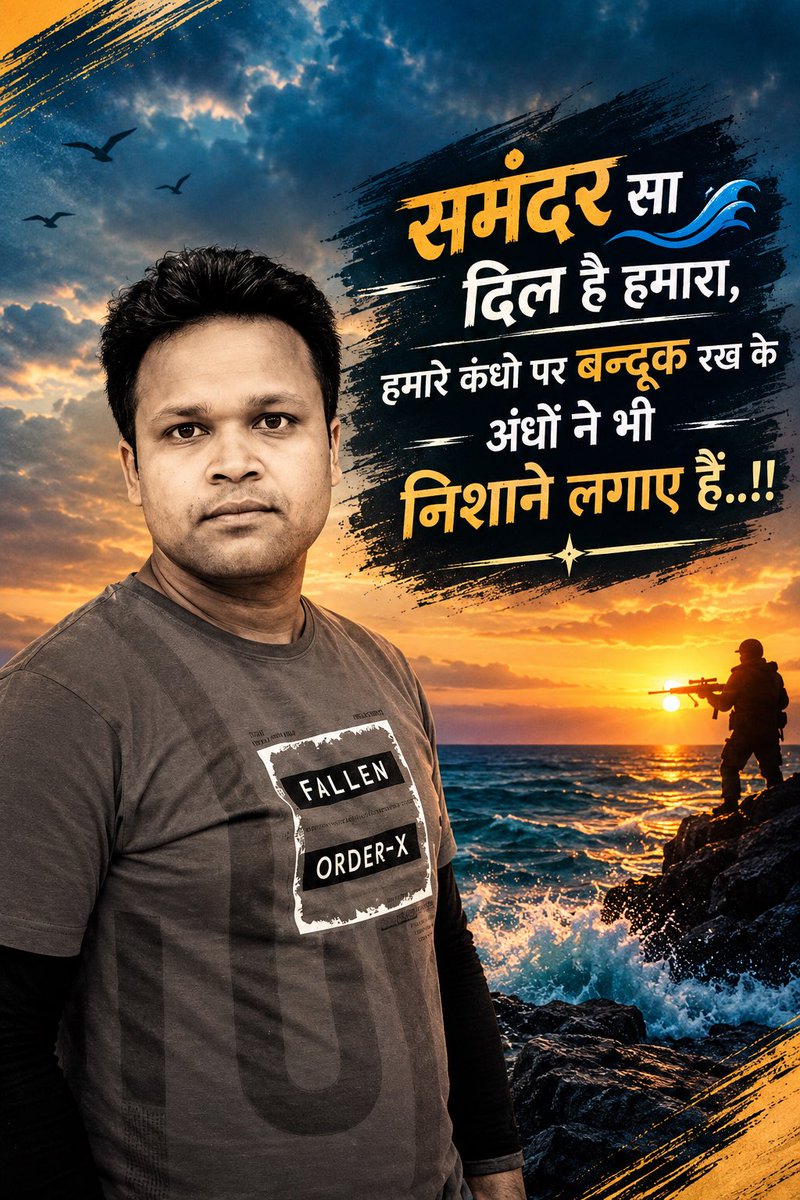 taashi2016's tweet photo. समंदर सा दिल है हमारा,
हमारे कंधो पर बन्दूक रख के अंधों ने भी
निशाने लगाए हैं..!! https://t.co/0rdYeF3a70