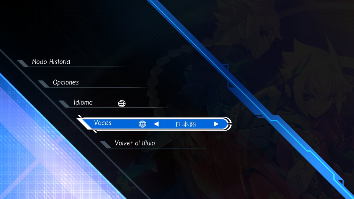 ProtoSP's tweet photo. Aviso para los que vayan a jugar a la Trilogy Enhanced de Gunvolt:

El GV3, el Connect iX y el GX vienen con un bug enorme por defecto, para arreglarlo solo tenéis que ir a esta opción y en voces ponerlo así https://t.co/ugoEHsH5AC