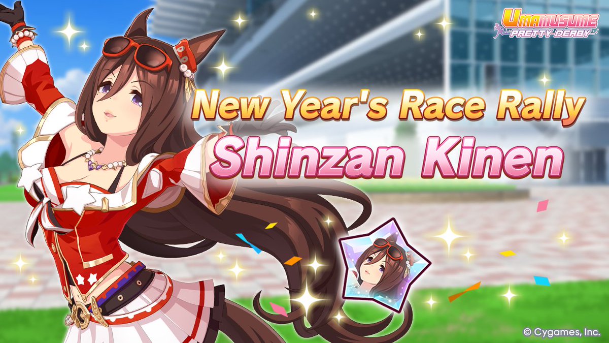 umamusume_eng's tweet photo. New Year's Race Rally underway!

To celebrate the G3 Shinzan Kinen race, you can earn Star Pieces by winning eligible races during a Career once per day!

For more details, please check the in-game notice.

#Umamusume https://t.co/hdlLm29CH7