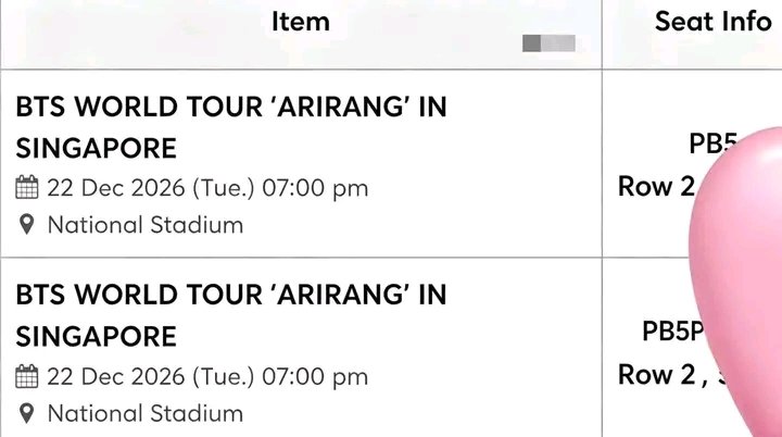 pedimgeni's tweet photo. WTS WTS BTS Arirang in SG 🇸🇬
22 December 

VIP 2 tickets 

PB2 Row 17 

PB5 Row 2#bts #방탄소년단 #btsarmy #army #btsinsg #btsinsingapore #singapore #sg #kpop #kpopsingapore #btsconcert #btslive #btsworldtour #btsfan #btsfans #btsforever #borahae #purpleyou #bangtan #jin #suga https://t.co/o3rSfuqUbC