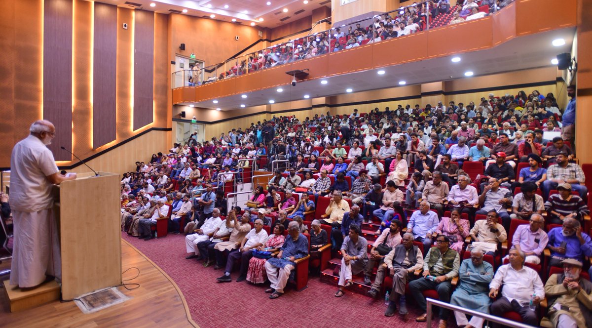 cpimspeak's tweet photo. Eminent historian Prof. Romila Thapar delivered the Second Sitaram Yechury Memorial Lecture today on “Historiography and Early Indian History” to a packed hall at Harkishan Singh Surjeet Bhawan, New Delhi. https://t.co/qEE3JOg5ok