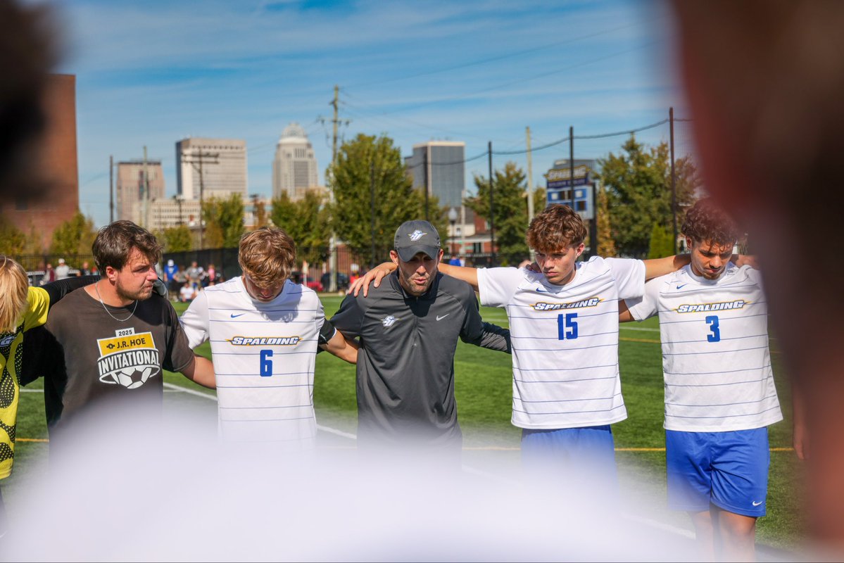SpaldingMSOC's tweet photo. Moving towards the postseason ⚽️🚦

Another point at home! A Senior Day draw against Lyon College officially brings the Golden Eagles into the playoffs. #SUMS https://t.co/WRsw6p12qS