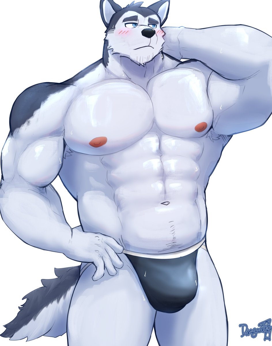 D0RAGAOU's tweet photo. He is zcik dog? or shiro? anyway, i like this dog. 
This is fanart for zcik. 
#furryart #furry #baraart https://t.co/StudWwSEAG