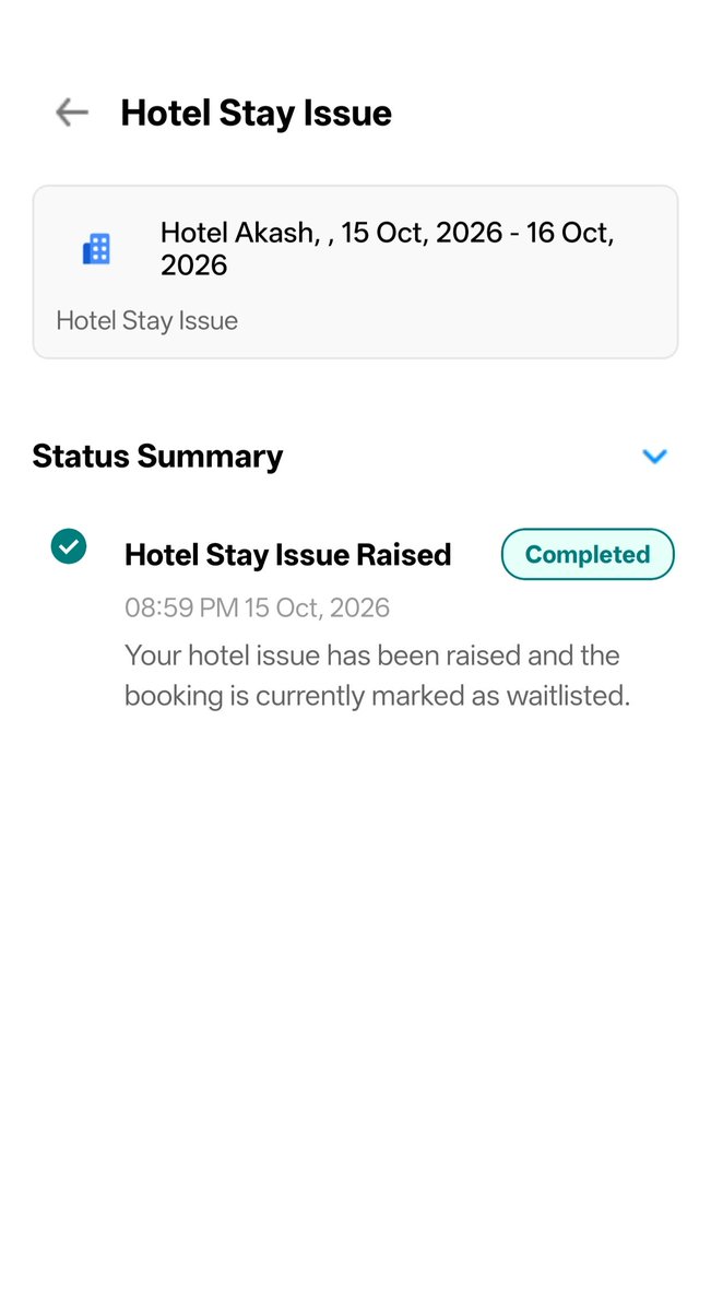 JitendraKu3f's tweet photo. MakeMyTrip ने NCH (1915) पर झूठा जवाब देकर केस बंद कराया। 15/10 को Hotel Akash ने चेक-इन नहीं दिया और MMT ऐप में बुकिंग 'Waitlisted' दिख रही है (सबूत देखें)।

Booking ID: NH74150524851744
@MakeMyTripCare @MakeMyTrip @jagograhakjago @consaff https://t.co/BhNRYxoTJl