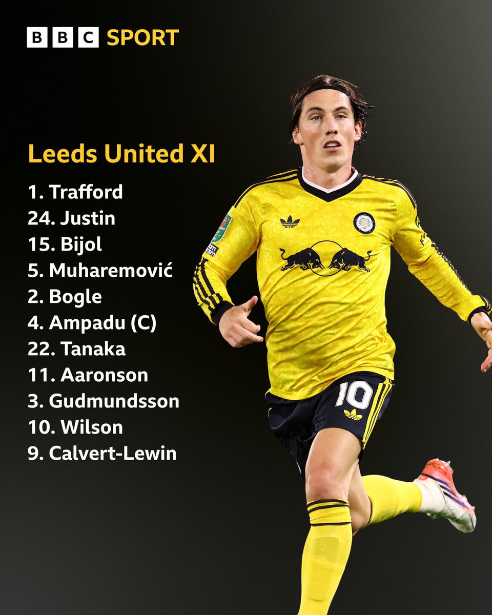BBCWYS's tweet photo. 🗒️ TEAM NEWS: Daniel Farke makes three changes to his Leeds United side to face Sunderland.

🔄 Bijol replaces Elvedi. Wilson and Aaronson start, with Stach and Okafor on the bench.

SUBS: Zetterer, Cresswell, Bard, Longstaff, Gruev, Stach, Okafor, Bahoya, Nmecha.

#LUFC | #BBCFootball