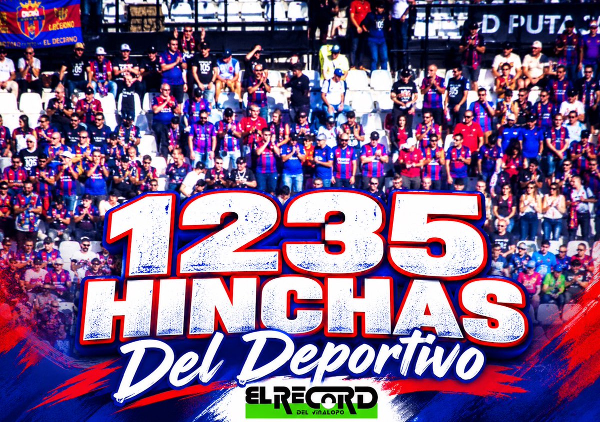 ElRecord's tweet photo. #ELDENSE: Me dan un último dato: 1235 seguidores del Deportivo en el Belmonte: 

QUÉ MARAVILLA!

#AlbaceteEldense #futbol https://t.co/XXaNbKiZTR