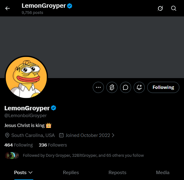 2Pro25's tweet photo. @LemonboiGroyper Get this guy to 300 https://t.co/ZVLiIit5Sl