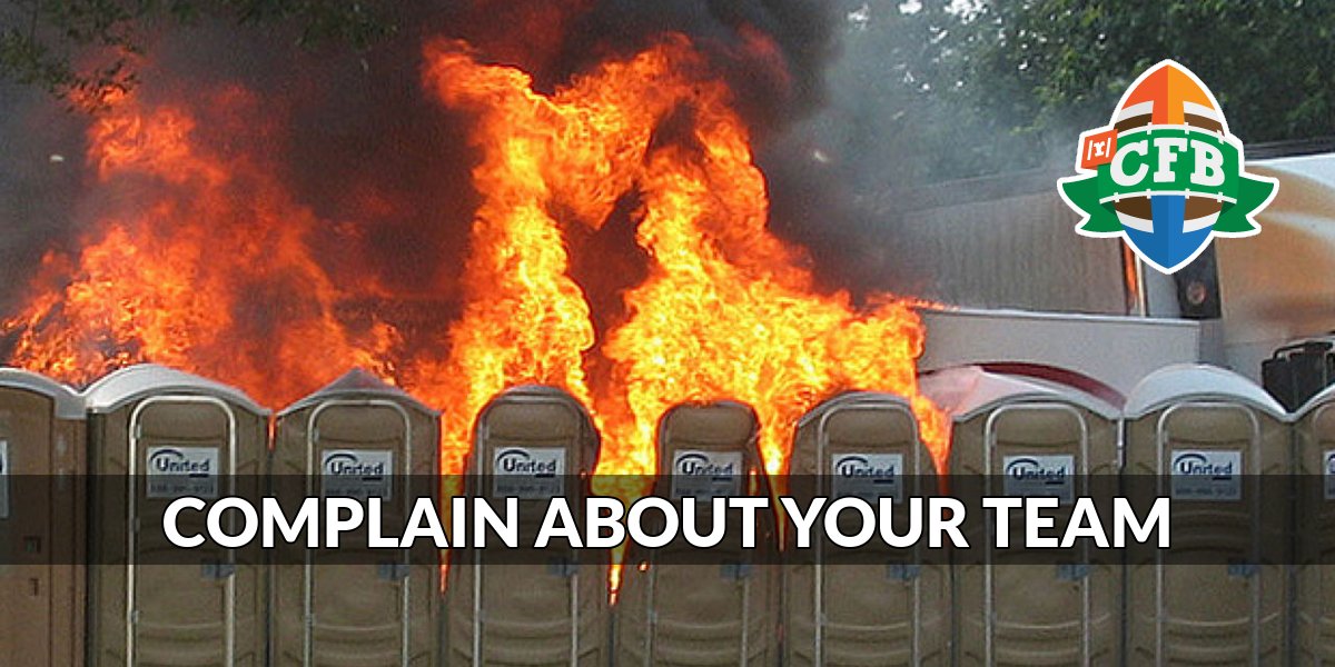 RedditCFB's tweet photo. Complain about your team... Week 8!
https://t.co/Rrd1R3N8Od https://t.co/M1e1rvNE0d
