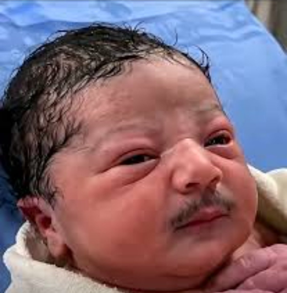 vexgaming221's tweet photo. Baby born with mustash is already part of the champions club @DrDisrespect https://t.co/VXWbZyqY1b