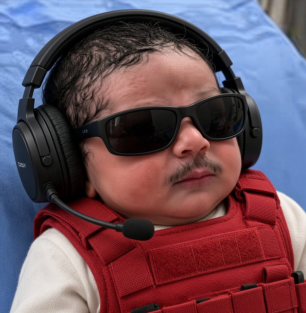 vexgaming221's tweet photo. Baby born with mustash is already part of the champions club @DrDisrespect https://t.co/VXWbZyqY1b