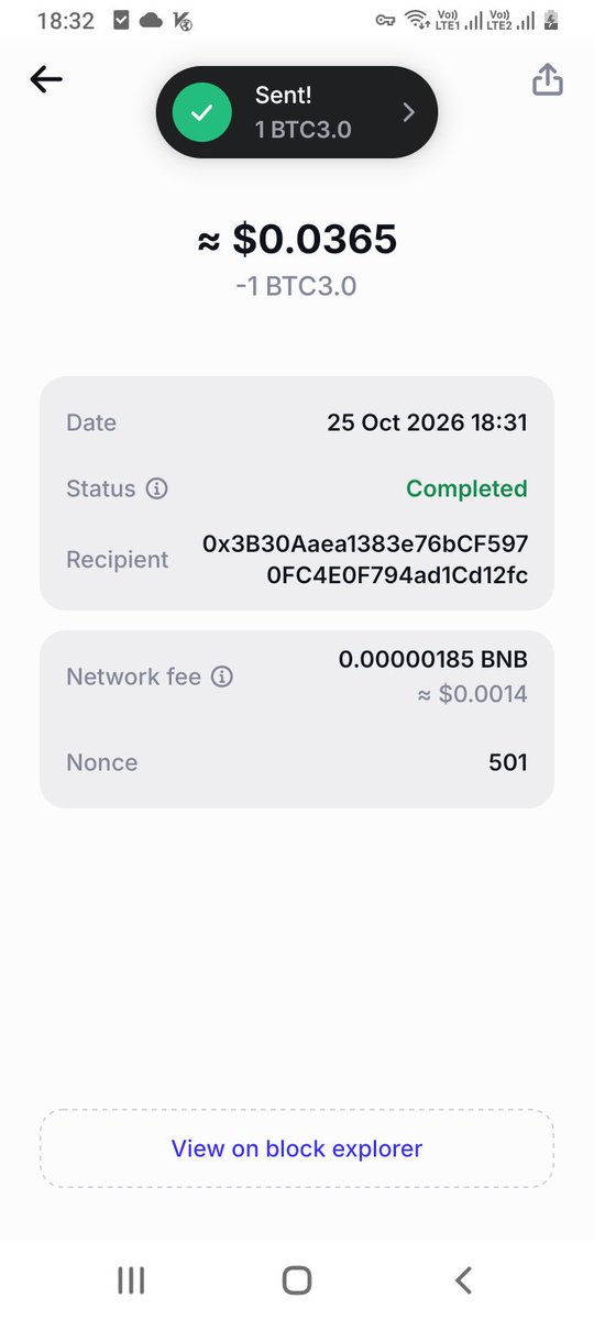 Bitcoin3BNB's tweet photo. @ClayitPH7 0x3B30Aaea1383e76bCF5970FC4E0F794ad1Cd12fc https://t.co/Xh3cqV6ANH