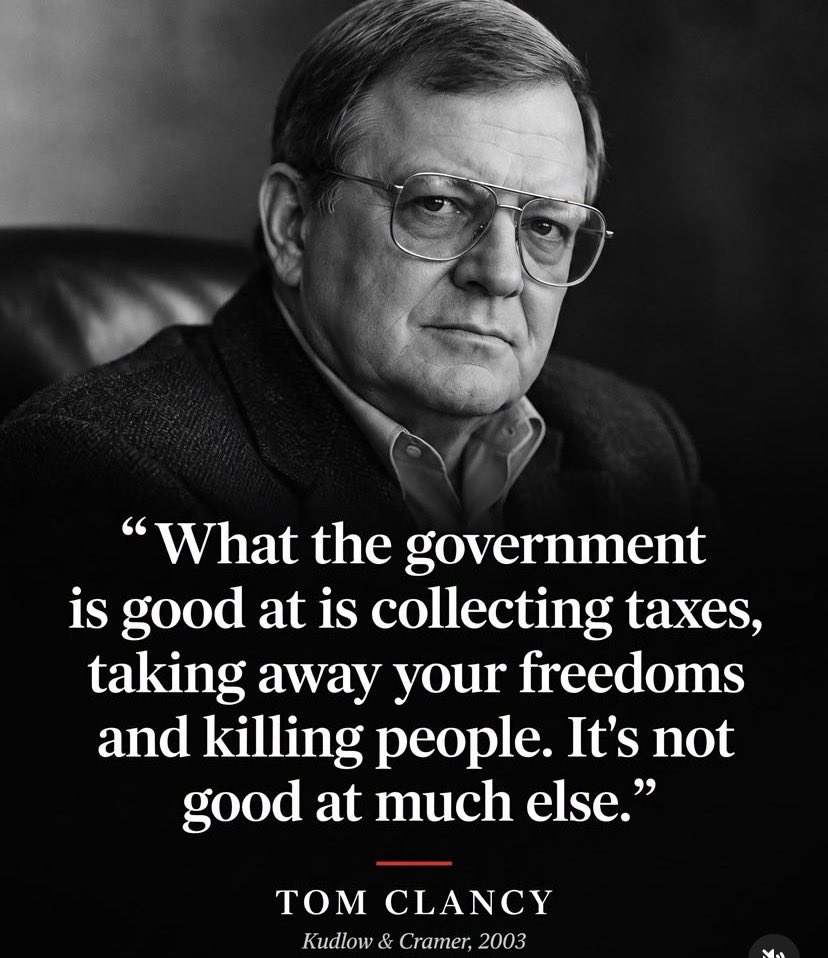 JudyMaxB's tweet photo. Tom Clancy perfectly sums up Mark Carney’s political philosophy https://t.co/Q5QX8CyBiX