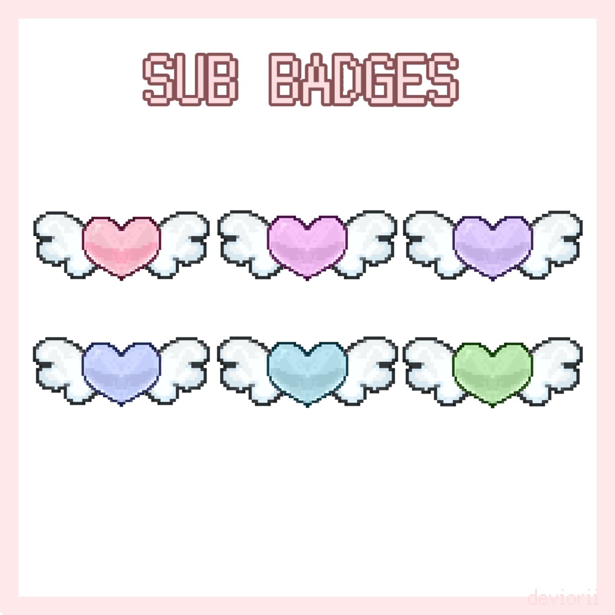 deviorii's tweet photo. Are you a streamer looking for some new sub badges?

Well i just made some! they are Angel heart themed and come in 6 different colours!

I hope you enjoy them if you buy them <3

they come in 18px, 36px and 72 px and are 5€ | 5$ | 4£

#subbadges
https://t.co/XC60rTvQQM https://t.co/k0HrDRWwjf
