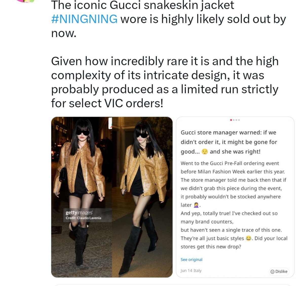 Pocoloc22495149's tweet photo. i know you're probably intellectually limited but since youre asking, which scores do you want? the 100% score of her FW outfit being soldout? her rank on best dressed kpop artist of all time in global media? or her number of couture pieces from FW that she has worn? https://t.co/jXKG9icFex