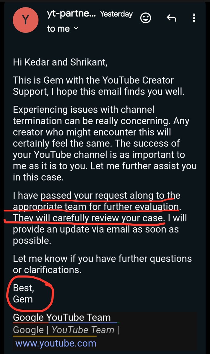 dsdn13n's tweet photo. Our 13+ year-old @YouTube channel, How To Guys, is terminated,2nd appeal Denied (dm say final decision) but @TeamYouTube is looking into it(email say)🙏 We appreciate their attention!

Hope YouTube considers human review ,btw did you noticed something's wierd in these responses?? https://t.co/IQnRXQfq0U