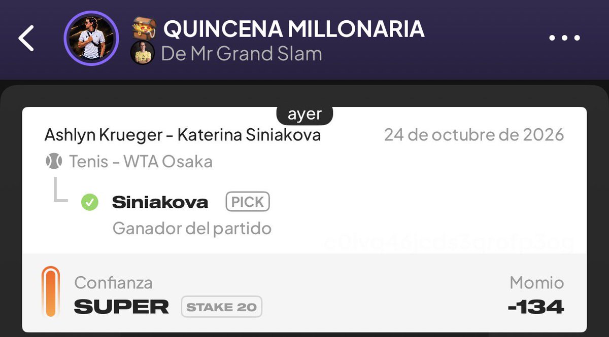GrandSlam_Picks's tweet photo. ☀️ BUENOS DÍAS 

☑️ Siniakova -134
☑️ Parlay: Rybakina S1 + Medvedev [-133]

🚀 +80% UTILIDAD

🥱 Las finales más fáciles del mes https://t.co/fESXAAEDq7