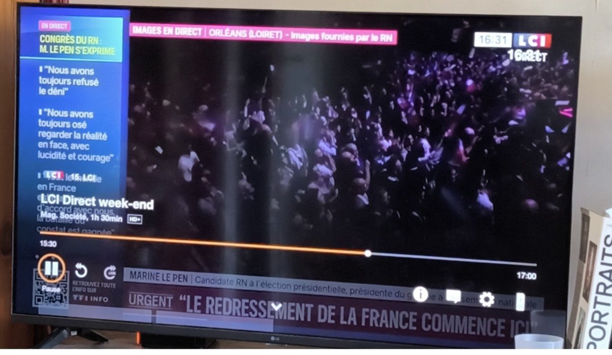 MouMou_Guichard's tweet photo. #Orleans Le meeting du FN est diffusé en direct sur l'ensemble des chaînes d'info en continu, service public compris. 
Hallucinant. https://t.co/l8VZONrKki