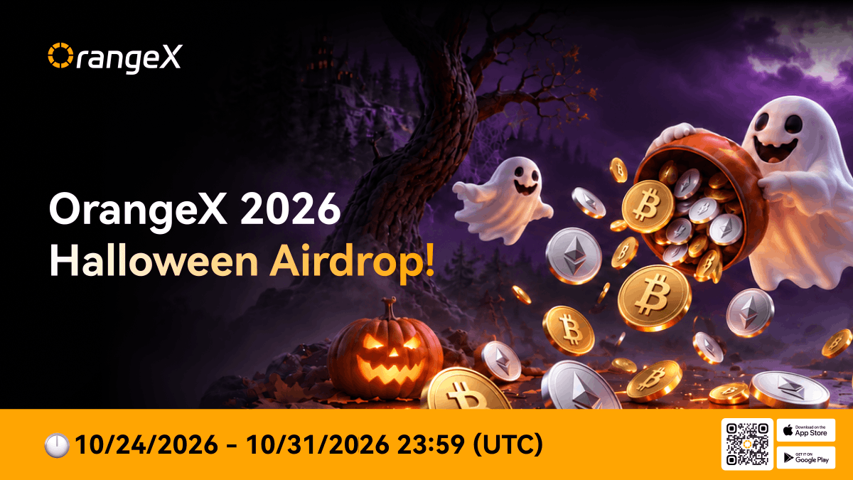 OrangeXExchange's tweet photo. 🎃 #OrangeX Halloween Twitter Exclusive Airdrop is live! 

10 users will be selected to share the 200 USDT prize pool!

How to enter: 
1️⃣Follow @OrangeXExchange 
 2⃣ Like and Retweet this post 

📅 Event Period: Now – Oct 31, 2026 (23:59 UTC)

No Trick, but just Treats, GOOD LUCK!