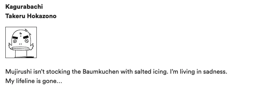 uru_koen's tweet photo. GET THIS MAN HIS SALTED ICING BAUMKUCHEN NOW!! NOW!!! PRONTO!! ASAP!! RIGHT FUCKING NOW!!!!!11! https://t.co/6TLkLnD8PD