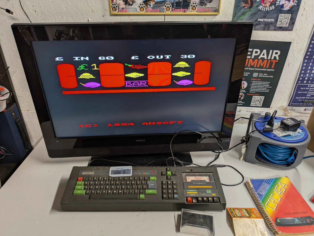 TOG_Dublin's tweet photo. Our Retro Day is in full swing! 🕹️⚙️

From an Edison cylinder phonograph to an Amstrad CPC 464, with mechanical calculator workings and glowing oscilloscope displays along the way. Plenty of old-school tech to explore at TOG!

#TOGHackerspace #RetroComputing #VintageTech https://t.co/DaUXkXpoQc