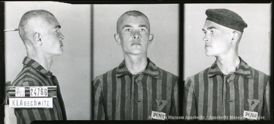 MuzeumAuschwitz's tweet photo. 25 października 1914 | W Stróżach urodził się Polak Karol Głód. Oficer Wojska Polskiego.

W #Auschwitz od 23 lutego 1942 r.
Nr 24766
Rozstrzelany w obozie 17 czerwca 1942 r. 
-

Bloku 11 i jego dziedziniec, gdzie odbywały się egzekucje przez rozstrzelanie: https://t.co/Xh9d84Xz2o https://t.co/BSzKtGxkT5
