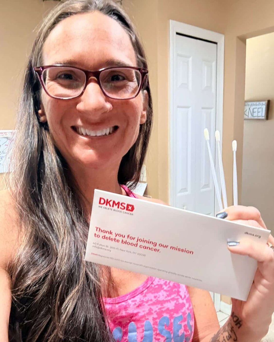 DKMS_us's tweet photo. 📸 Swab Selfie Sunday #81 ❤️
If you've been putting off registering, this is your sign.

A DKMS stem cell swab takes about a minute, doesn't hurt, and adds you to the registry patients rely on to find a stem cell transplant match.

Today's feature already did it, now it's your turn.

DM us your #SwabSelfie for a shot at being featured next 📲
Comment "Swab Today" and we'll send you the registration link.
#DKMS