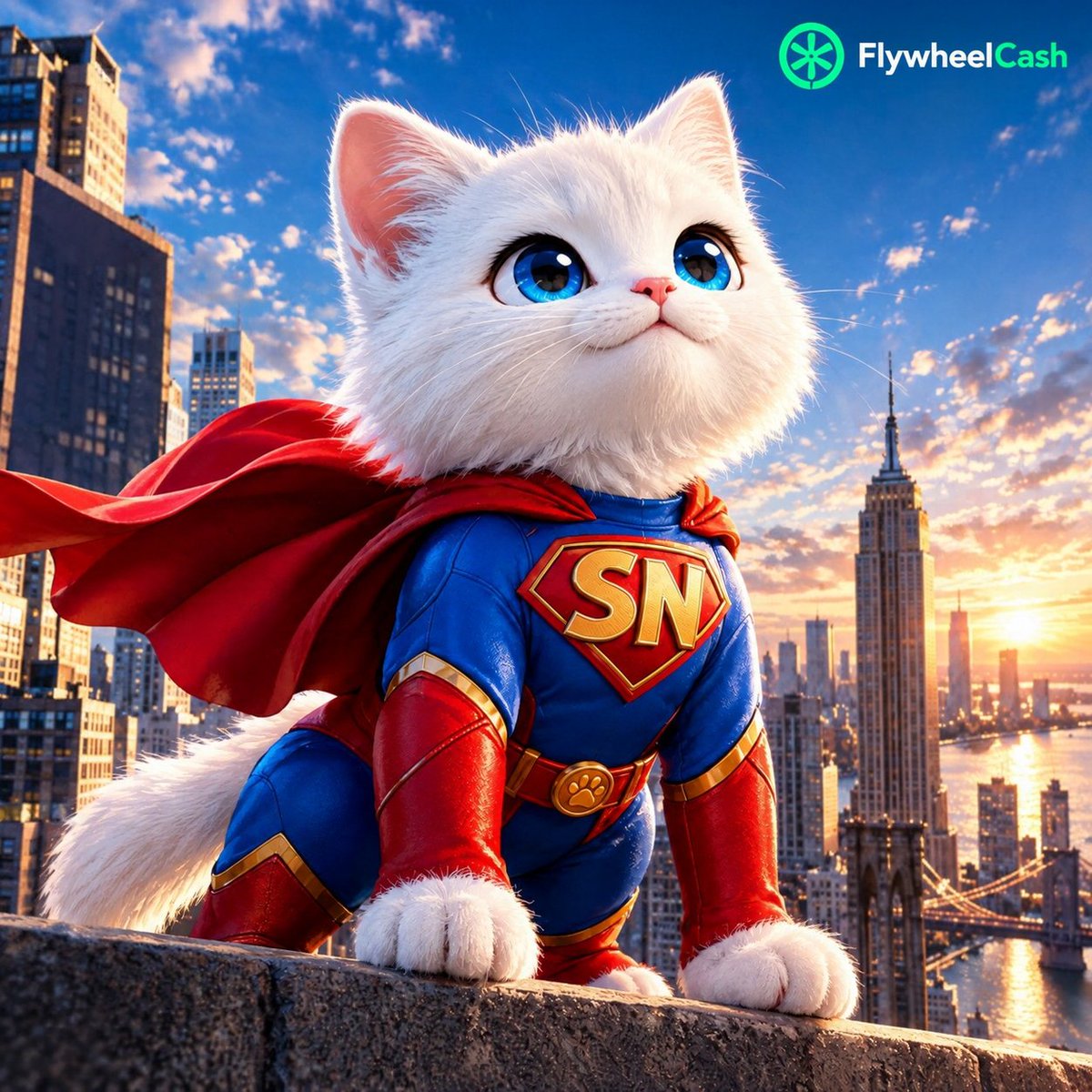 Super_Neko0's tweet photo. They say not all heroes wear capes... this one does. 🦸‍♂️🐱 Super Neko is ready to save the day (and your feed). 
#SuperNeko #CatsOfX #CatLovers #Viral https://t.co/pn2QG8IRKO