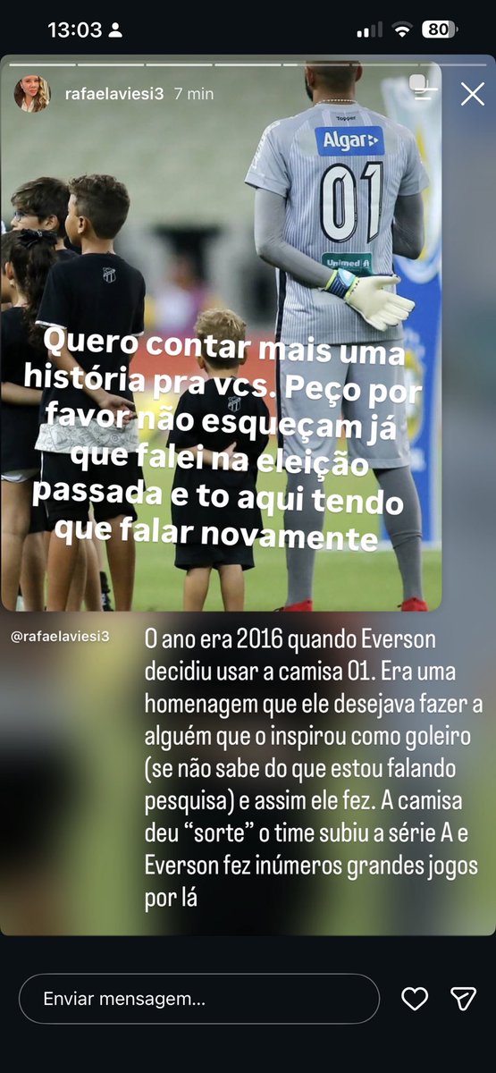 essesusersai's tweet photo. a Rafaela, esposa do Everson, acabou de explicar nos stories o porquê dele usar a camisa 22, para que NINGUÉM confunda com posicionamento político. EVERSON É DE ESQUERDA https://t.co/6zFlGSXZXh