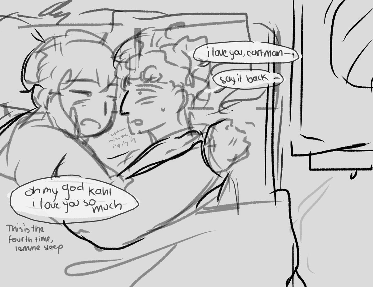 ericartmane's tweet photo. thinking of #kyman clinginess after a long day.. they love kissing each other’s foreheads and whispering sweet nothings into each other’s ears… nobody sleeps with kyle Cuuuz  dare i say kyle is more clingyyy… Oooofff… https://t.co/y3aylRC6rT