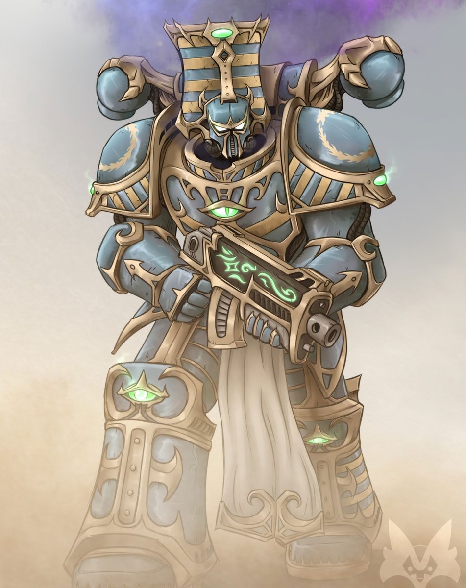 40K_Gallery's tweet photo. New artist added to 40K Gallery: Kanaloa (@DrawVex). Cel-shaded 40K with clean linework, crisp shading, and glowing eyes and warp fire, from World Eaters and Emperor's Children to The Strangers, a homebrew Thousand Sons warband with full character sheets. 20 pieces up.
https://t.co/5p4DF5PA1f
#Warhammer40K #WH40K #40KGallery #ChaosSpaceMarines #ThousandSons