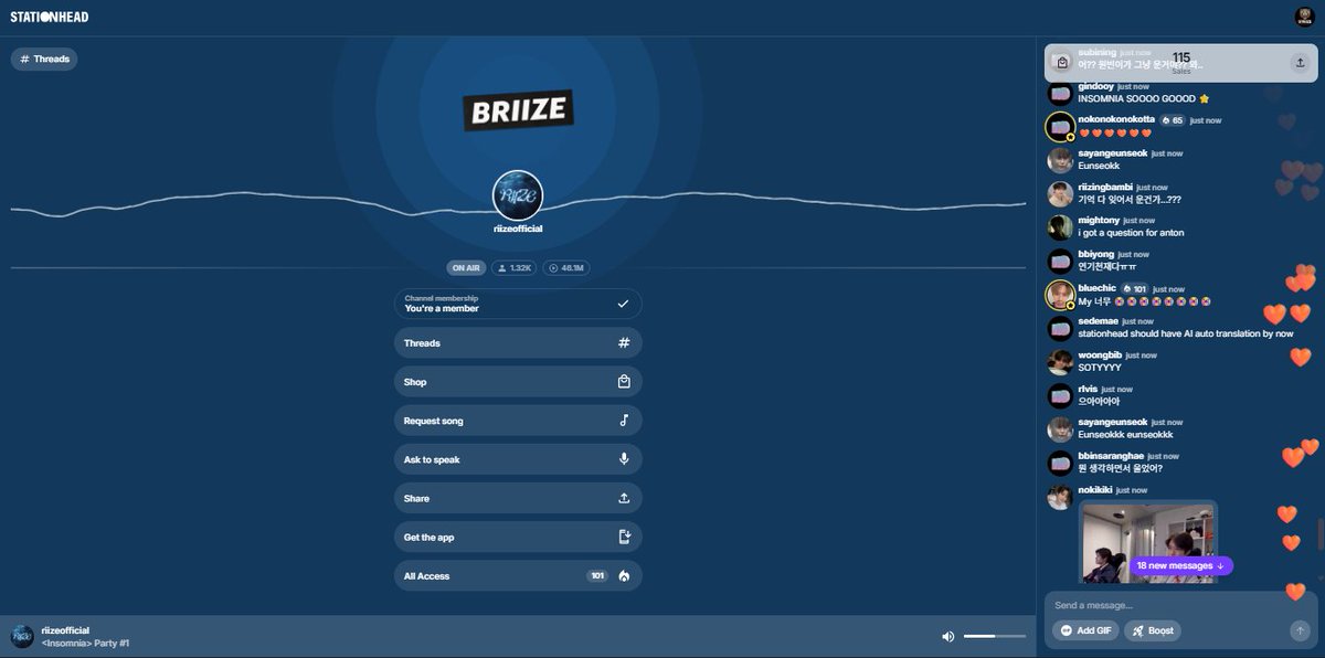 STRIIZE's tweet photo. 📢Let's join the stationhead BRIIZE!

🎙️ https://t.co/w7SIpcOqj8

#잠못드는밤_라이즈와_함께
#Insomnia_with_RIIZE
#BRIIZE_StreamingParty
#RIIZE #라이즈
@RIIZE_official https://t.co/sWQEhiaRHd